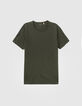 T-shirt De Essential kaki ronde hals Heren-1