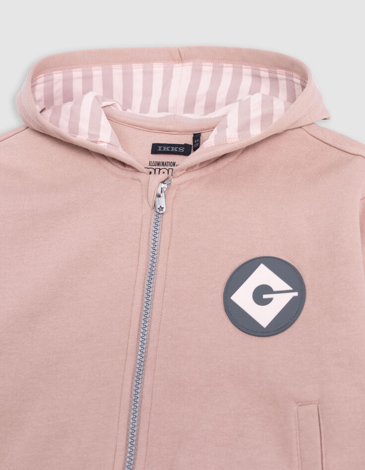 Cárdigan rosa algodón diseño mini espalda MINIONS niña-2 Cárdigan rosa algodón diseño mini espalda MINIONS niña-2