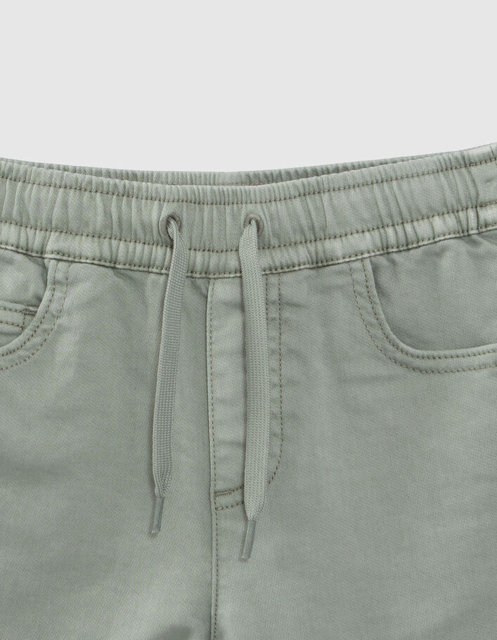 Kaki JOGGER-jeans met elastische tailleband jongens - IKKS