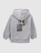 Boys’ khaki/grey reversible hooded cardigan-3