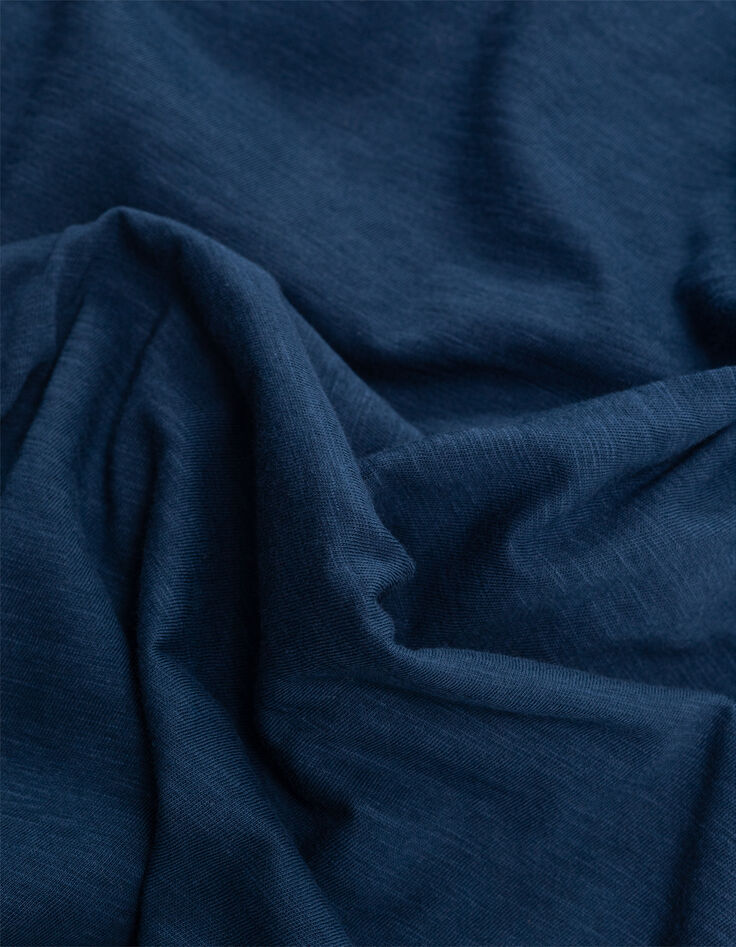 T-shirt encolure V bleu vif coton bio flammé Homme-6 T-shirt encolure V bleu vif coton bio flammé Homme-6