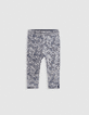 Leggings réversible coquillages et marine bébé fille-1