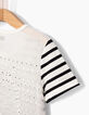 Matrozenshirt gebroken wit, twee stoffen meisjes-2