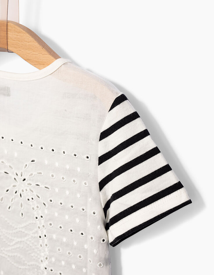 Matrozenshirt gebroken wit, twee stoffen meisjes-2