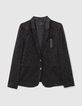 Schwarze Jacquard-Anzugjacke f&uuml;r  mit kunstvollem Muster-5
