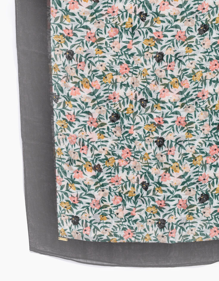 Pañuelo blanco roto irisado estampado bohemio I.Code-3 Pañuelo blanco roto irisado estampado bohemio I.Code-3