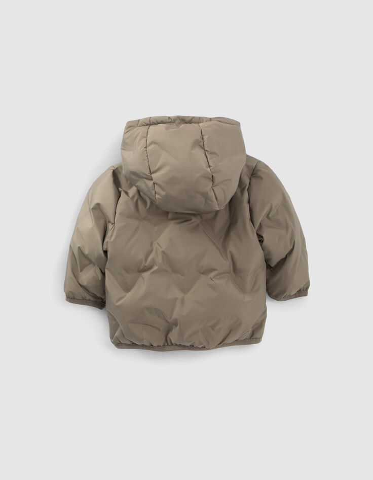 Doudoune kaki matelassage thermosoudé chevrons bébé garçon-3