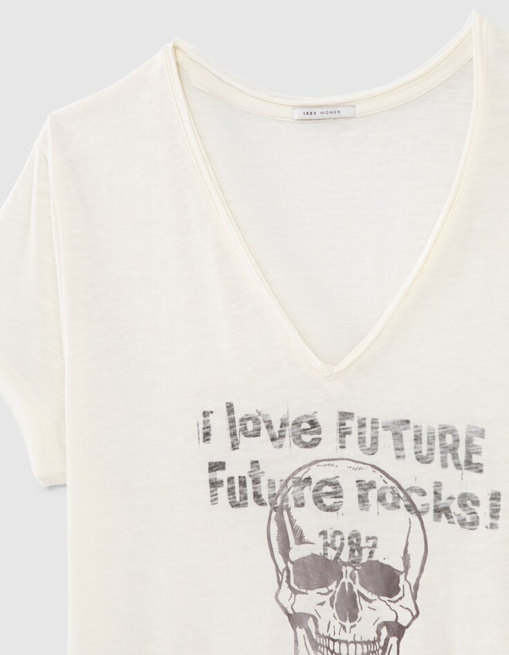 Camiseta blanca algod&oacute;n org&aacute;nico calavera-4