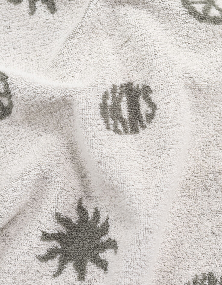 Polo kaki éponge motifs peace and love garçon-9
