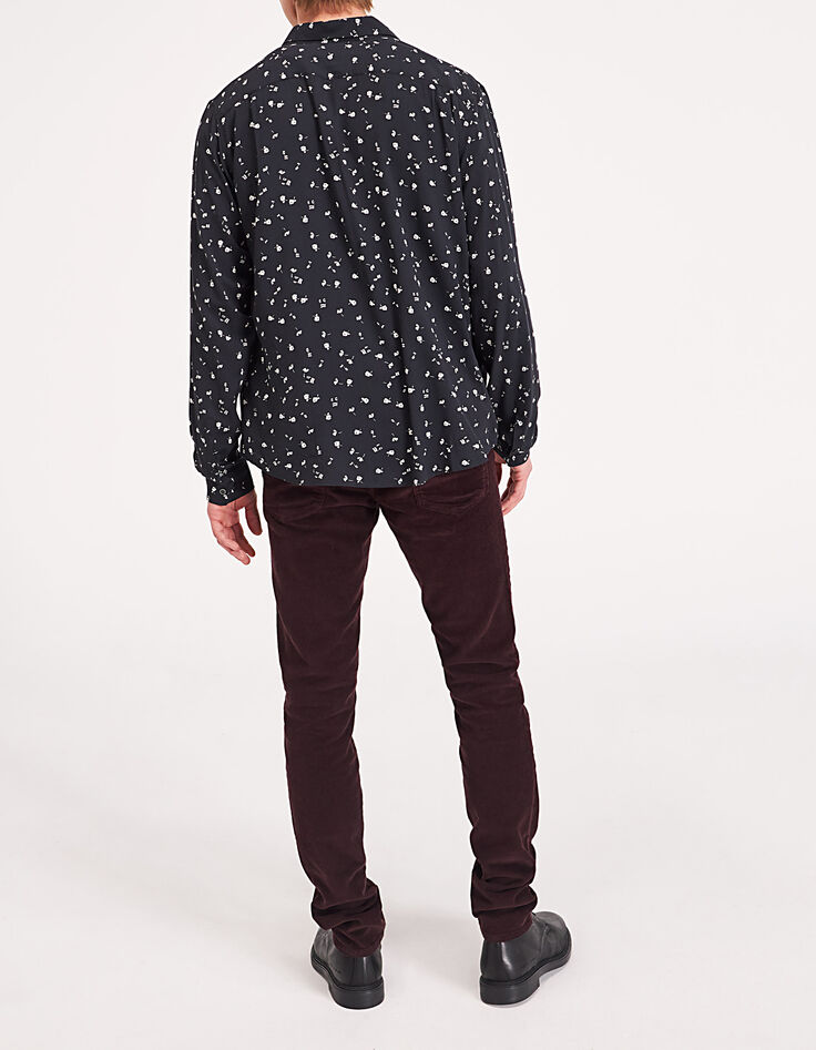SLIM overhemd MEN rozenprint-3