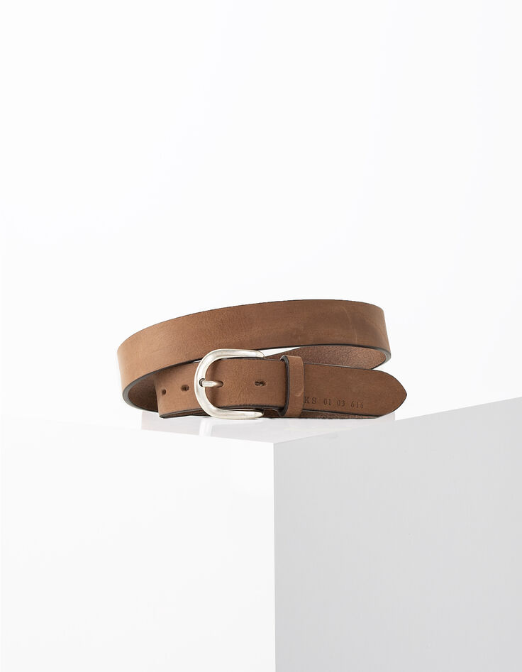 Men’s mink nubuck leather belt-1