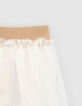 Girls’ off-white tulle skirt with gold waistband-3