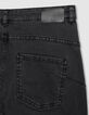 Grijze slim jeans met hoge taille en studdetail Nina Dames-8