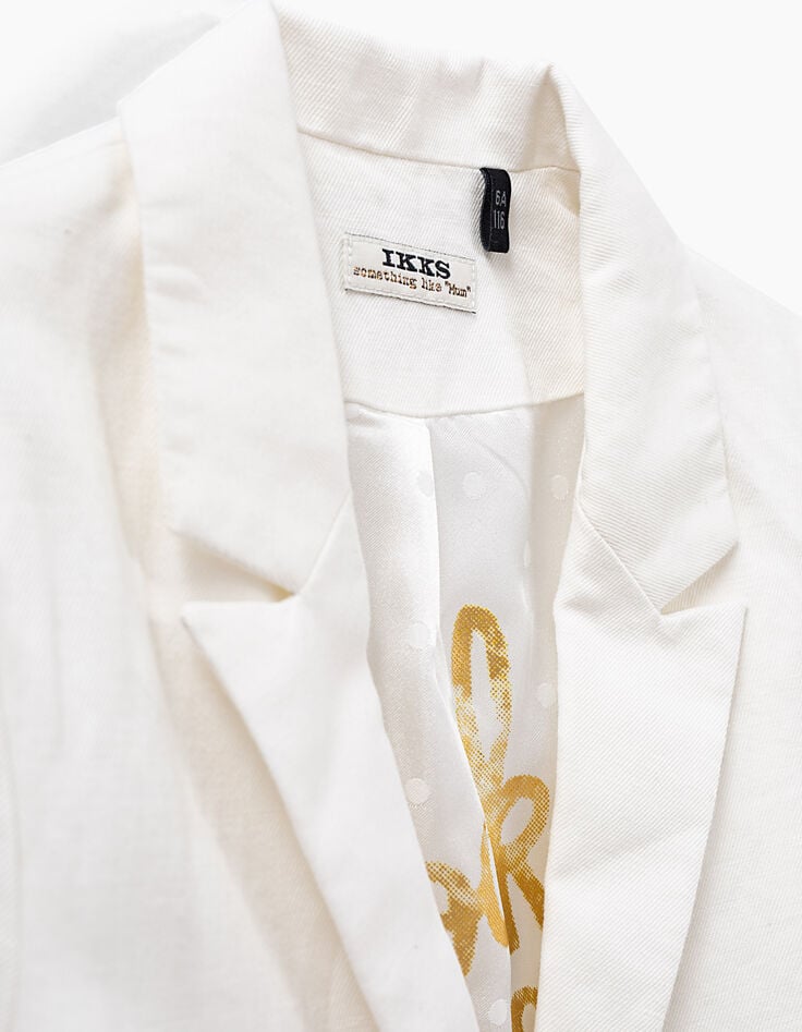 Veste de costume blanc cassé or fille-2
