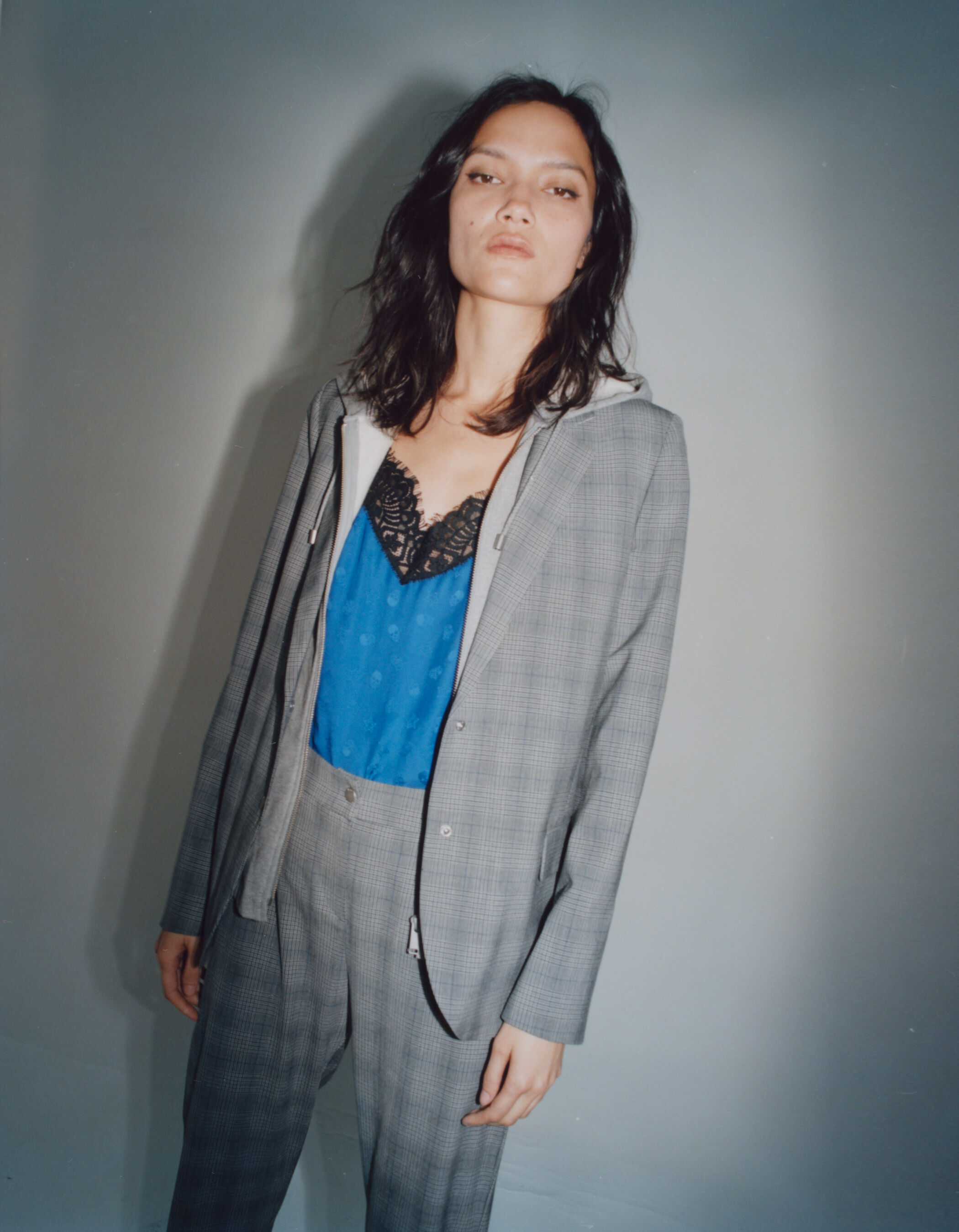 Checked suit jacket womens clearance