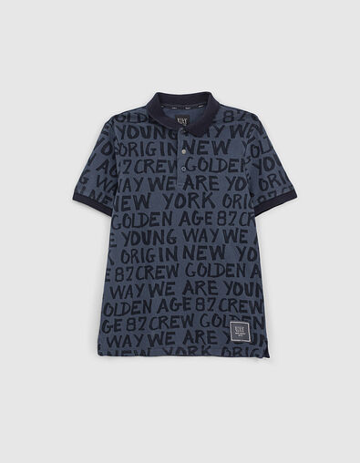 Polo pizarra letras all-over niño  - IKKS