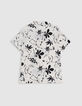 Boy's ecru maxi astro print shirt-6