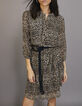 Women’s arabesque print short dress-6