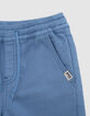 Blaue LOOSE-Jungenstrickbermudas-3