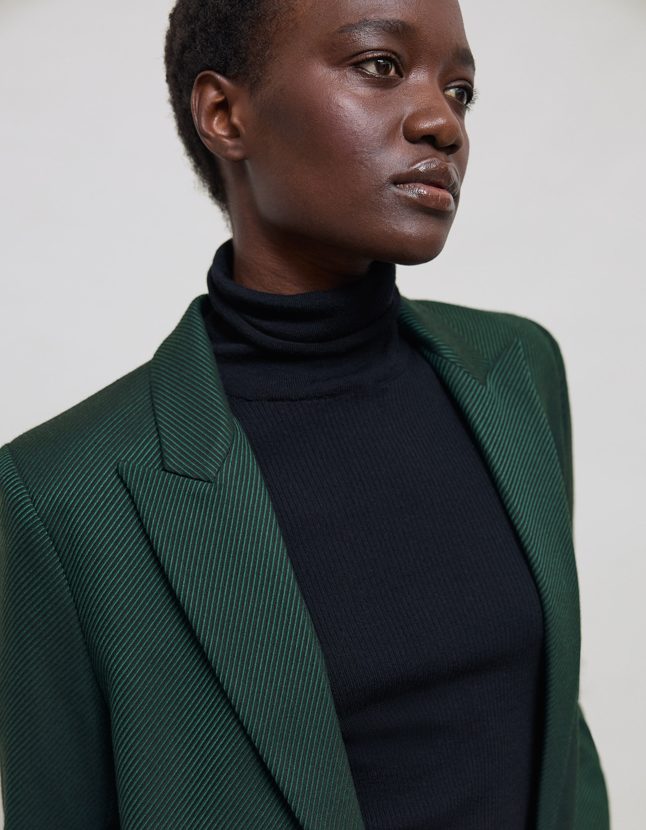 Veste de costume emeraude motifs rayures Femme IKKS