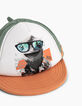 Casquette kaki bi matière bébé garçon -2