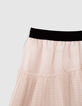 Falda beige tul beige niña-5