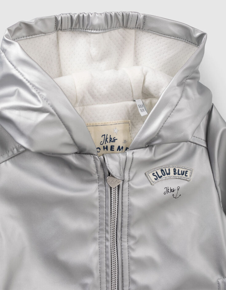 Baby girls’ silver rubber parka-3