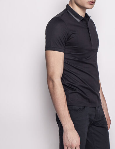 Zwart heren poloshirt - IKKS