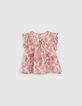 Rosa Bluse aus EcoVero™-Viskose für Babymädchen-1