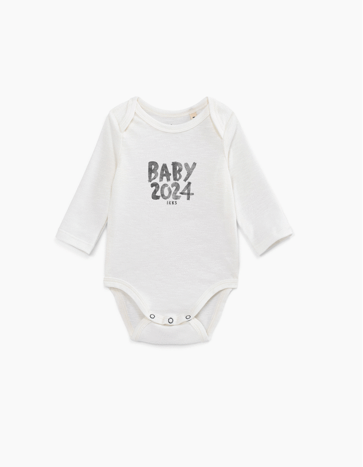 Body blanco roto para personalizar de algodon bio bebe