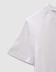Camiseta blanco bolsillo tejido Liberty flores niño-5