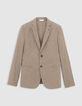 Men’s beige cotton marl blazer-8