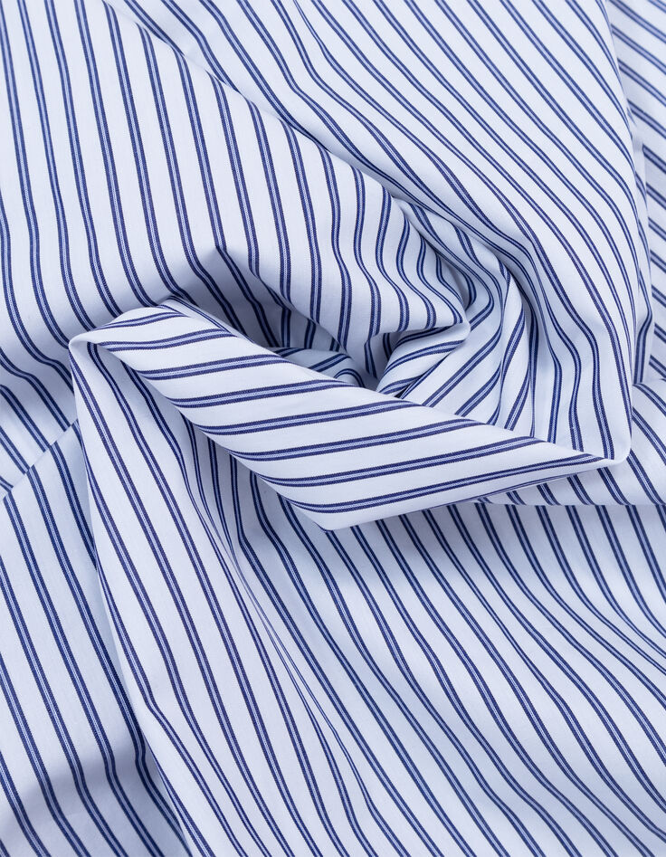 Chemise REGULAR bleu ray&eacute;e 100% coton Homme-9