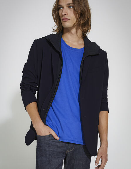 Men’s navy jacket with removable facing