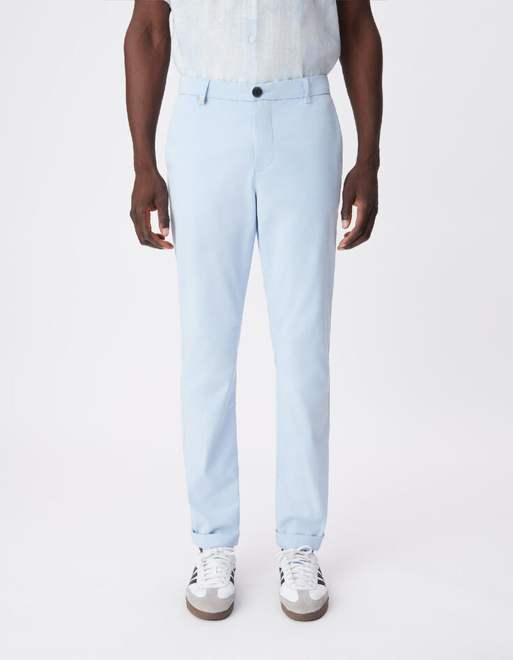 Pantalon chino slim bleu clair Homme-2