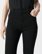 Jean flare noir taille haute Waterless Femme-4