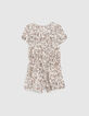 Combi courte écrue Ecovero® à imprimé papillons fille-4