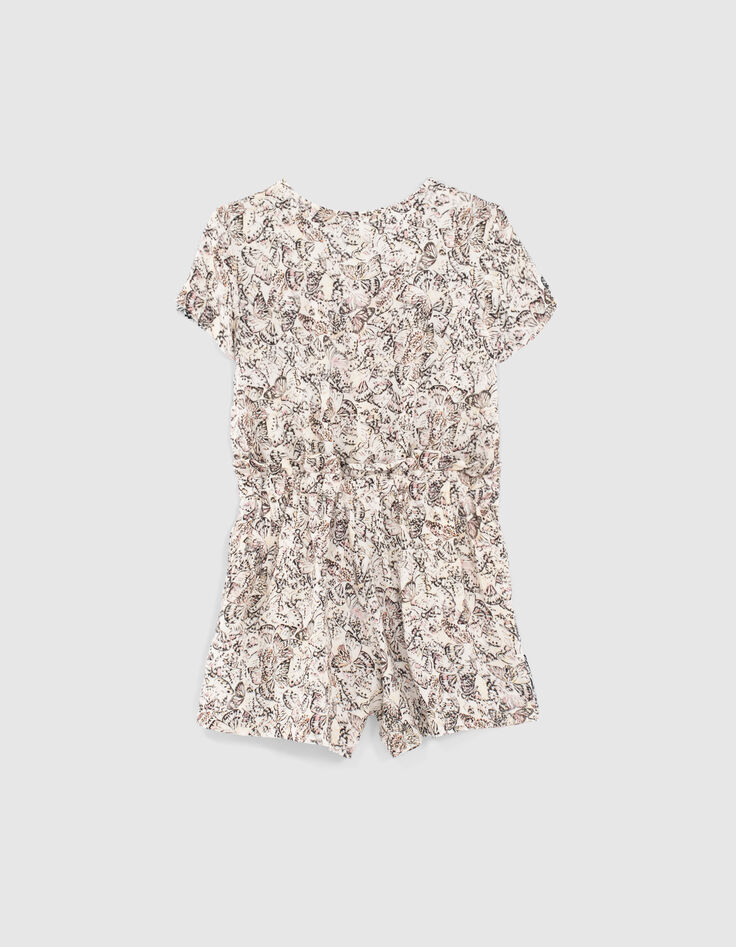 Combi courte écrue Ecovero® à imprimé papillons fille-4