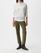 Women's khaki army slouchy jeans-1