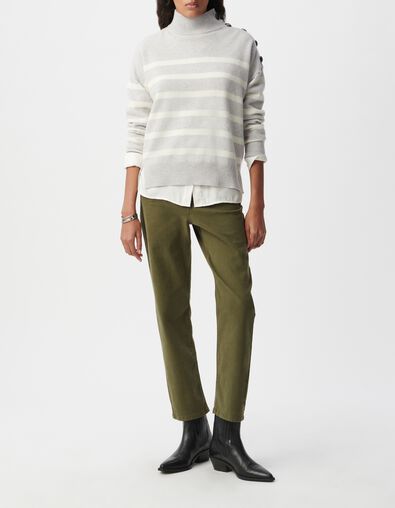 Women's khaki army slouchy jeans - IKKS