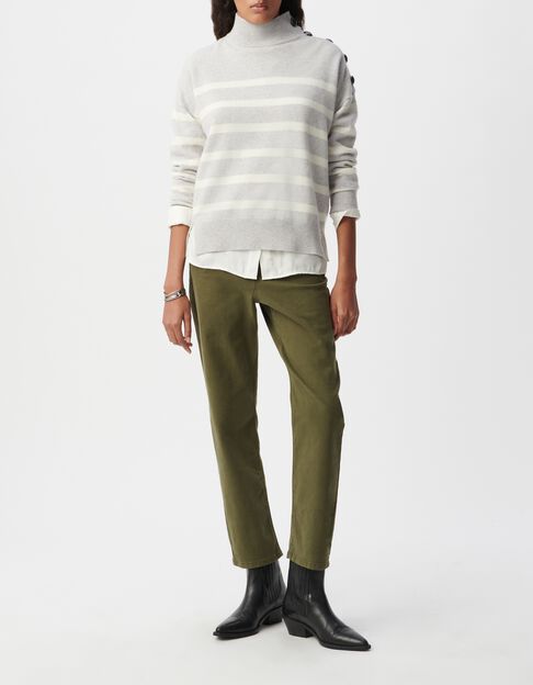 Women's khaki army slouchy jeans - IKKS