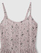 Girls’ violet micro-flower print playsuit-2