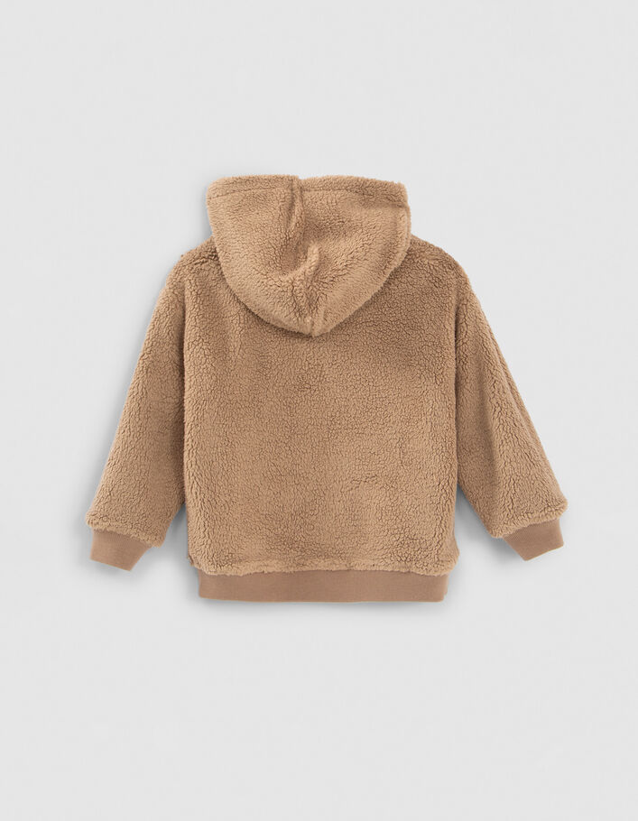 Jungen-Wendejacke, creme / mokka, Sherpa- und Moltongewebe-6