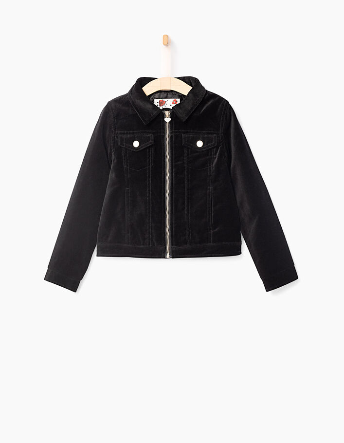 Girls' velvet jacket