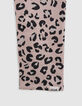 Leggings réversible coton bio rose et léopard fille-6