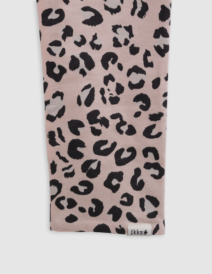 Leggings réversible coton bio rose et léopard fille-6