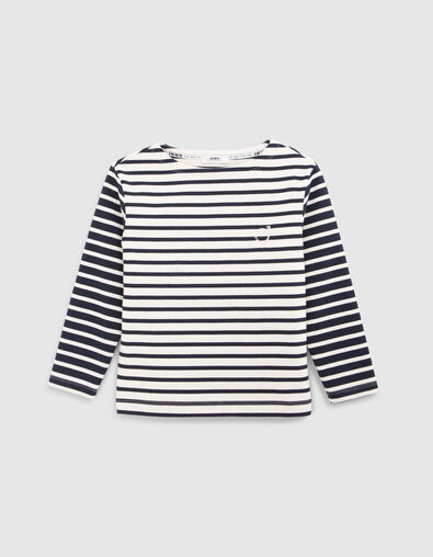 Unisex organic cotton sailor-stripe Gender Free T-shirt - IKKS
