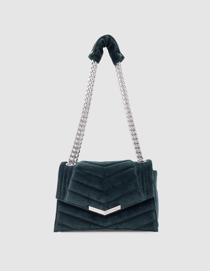 Women's THE 1. VELVET green quilted velvet bag Size M-2 Women's THE 1. VELVET green quilted velvet bag Size M-2