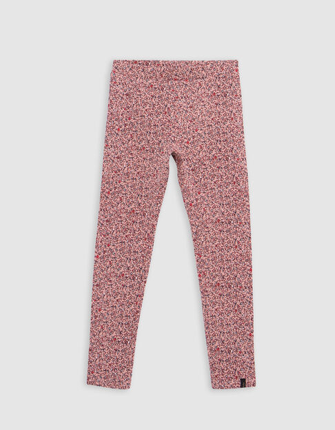 Leggings rose imprimé fleuri fille Leggings rose imprimé fleuri fille - IKKS