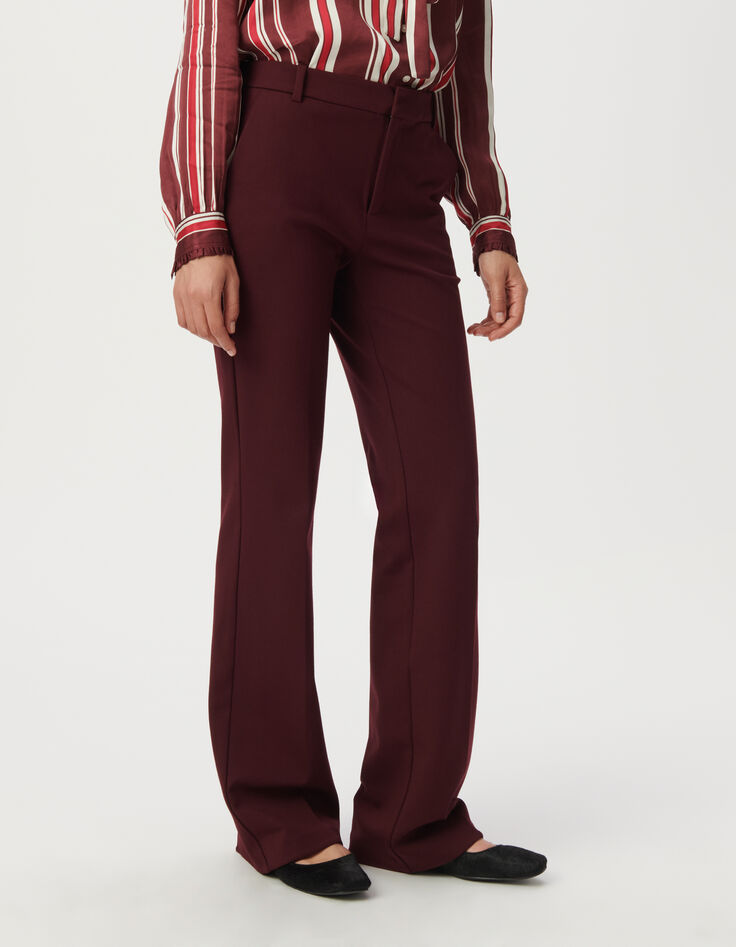Bordeaux geklede broek milanotricot Dames-2 Bordeaux geklede broek milanotricot Dames-2
